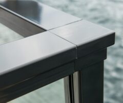 Item NO：Z-BG5100 Series<br/>Front mounted Aluminum Deck Balcony Railing System Porch Stair Glass Guardrails - Image 3