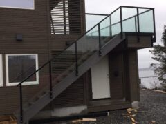 Item NO：Z-BG5100 Series<br/>Side mounted Aluminum Deck Balcony Railing System Porch Stair Glass Guardrails