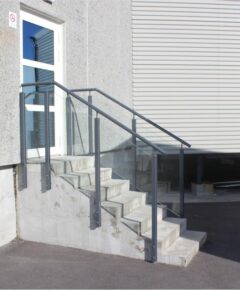 Item NO：Z-BG5100 Series<br/>Side mounted Aluminum Deck Balcony Railing System Porch Stair Glass Guardrails - Image 3