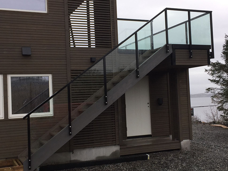 Aluminum Deck Balcony Railing System Stair Glass Guardrails