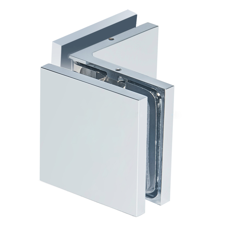 Square Corner Shower Glass Clamp With Cover-4649